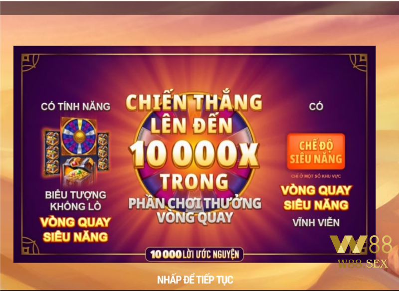 Tổng quan về slot 10000 Wishes W88