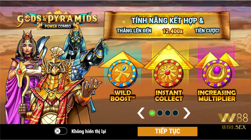 Slot game kim tự tháp thần thánh W88 có gì?