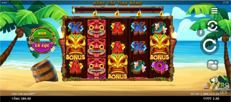 Biểu tượng chính trong slot Tiki Boom